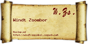 Windt Zsombor névjegykártya