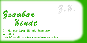 zsombor windt business card